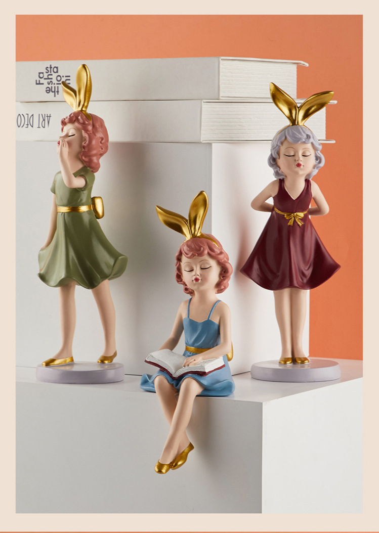Decoração para Casa Sala de Estar Presente do Feriado Estilo Nórdico Bolha Menina Escultura Personagem Modelo Quarto Decoração Pequena 10 de escultura para meninas, decoração de casa,