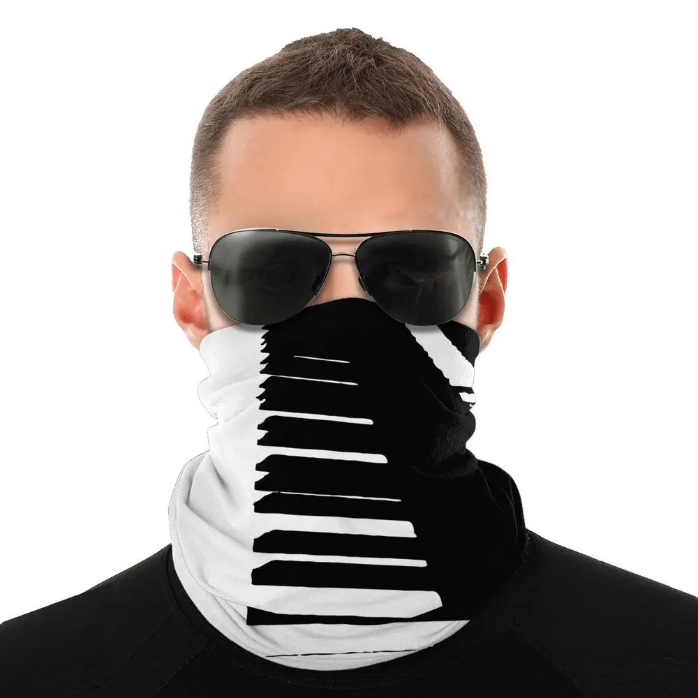 Piano Keyboard Scarves Neck Face Mask Men Women Halloween Tube Scarf Seamless Bandanas Protective Headwear Outdoor Hiking head scarves for men