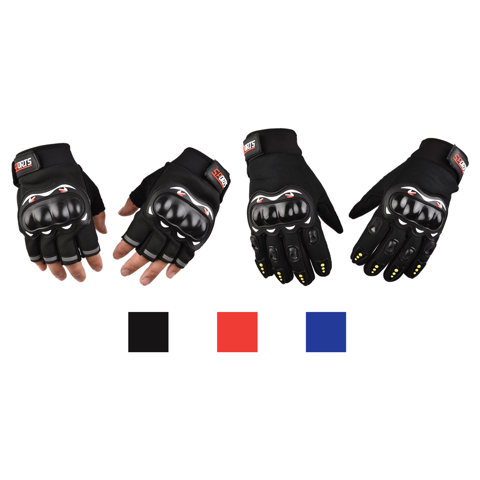 1Pair Motorcycle Gloves Touch Screen Breathable Riding Moto Protective Gear Motorbike Motocross Full/half finger gloves