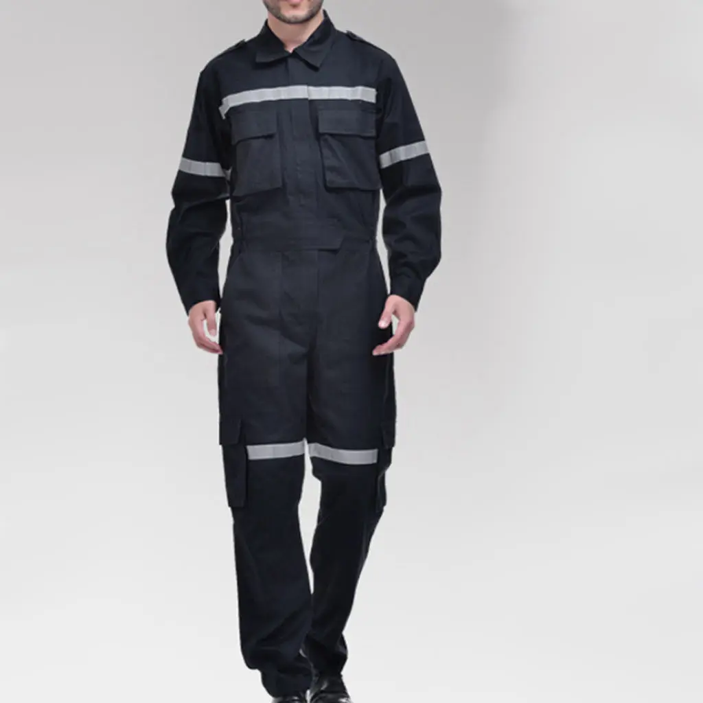 Overall Boilersuit Coverall Workwear Boiler Suit w/ Reflective Strip S-XXXL