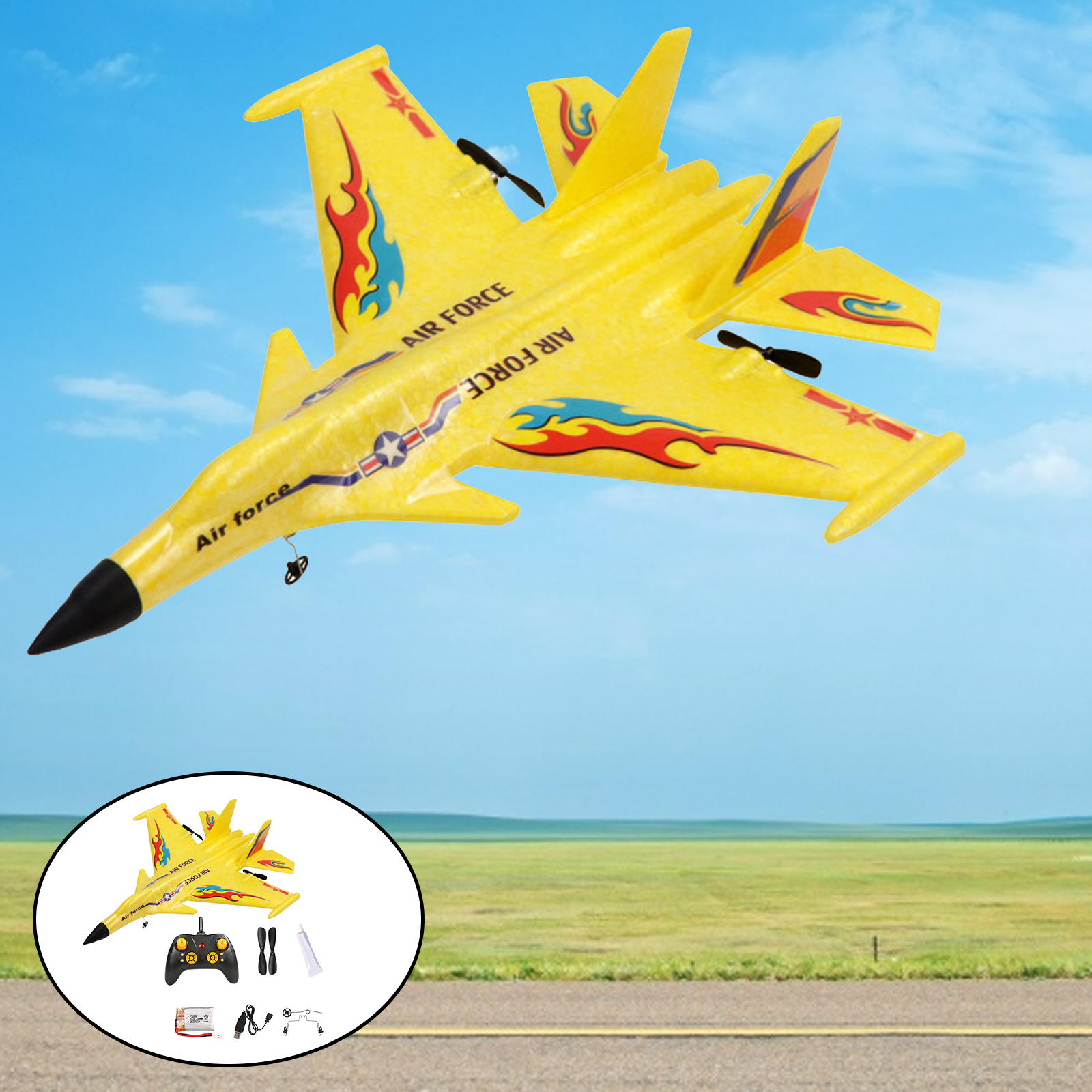 RC Airplane RC Aircraft 2.4G 3 Channels Remote Control Foam Glider Wireless Fixed Wing Air Plane Glider Toys for Kids Adult