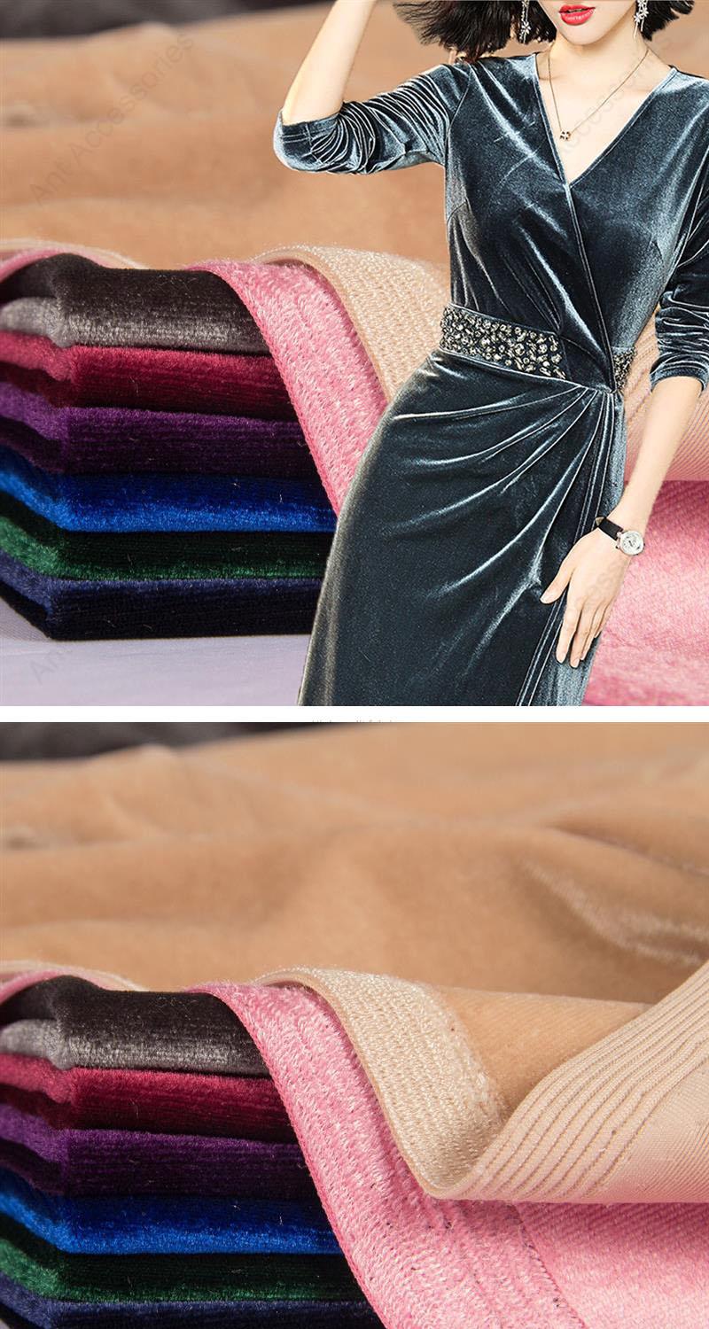 50*160CM Alle Seite Elastische Samt Stoff Hohe Qualität 144F 240 g/ms Kurze Gebürstet Stoff Für Bühne Kostüme und Spielzeug Puppen – Detail 1