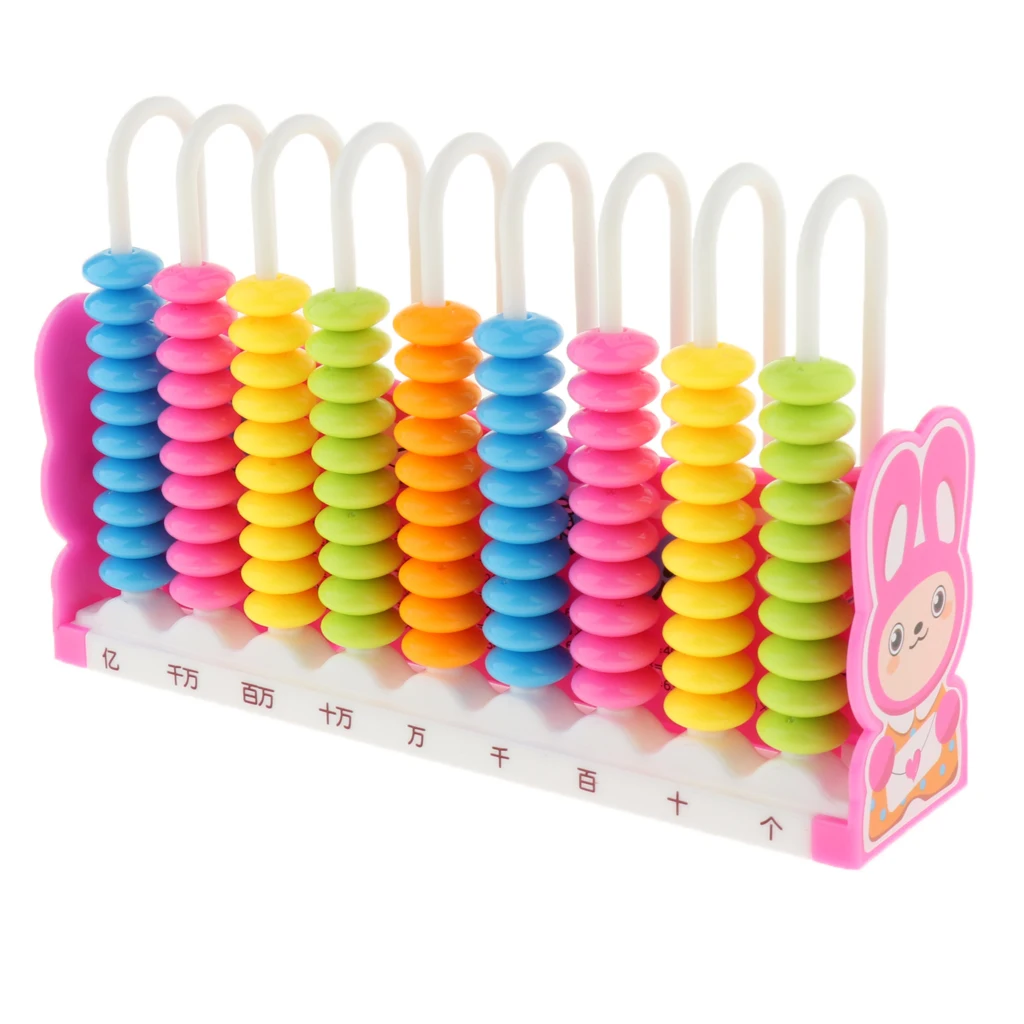 Math Counting Abacus Toy Math Montessori Learning Toy Abacus with 90 Colorful Beads Toys Educational Toy for Kids Toddlers