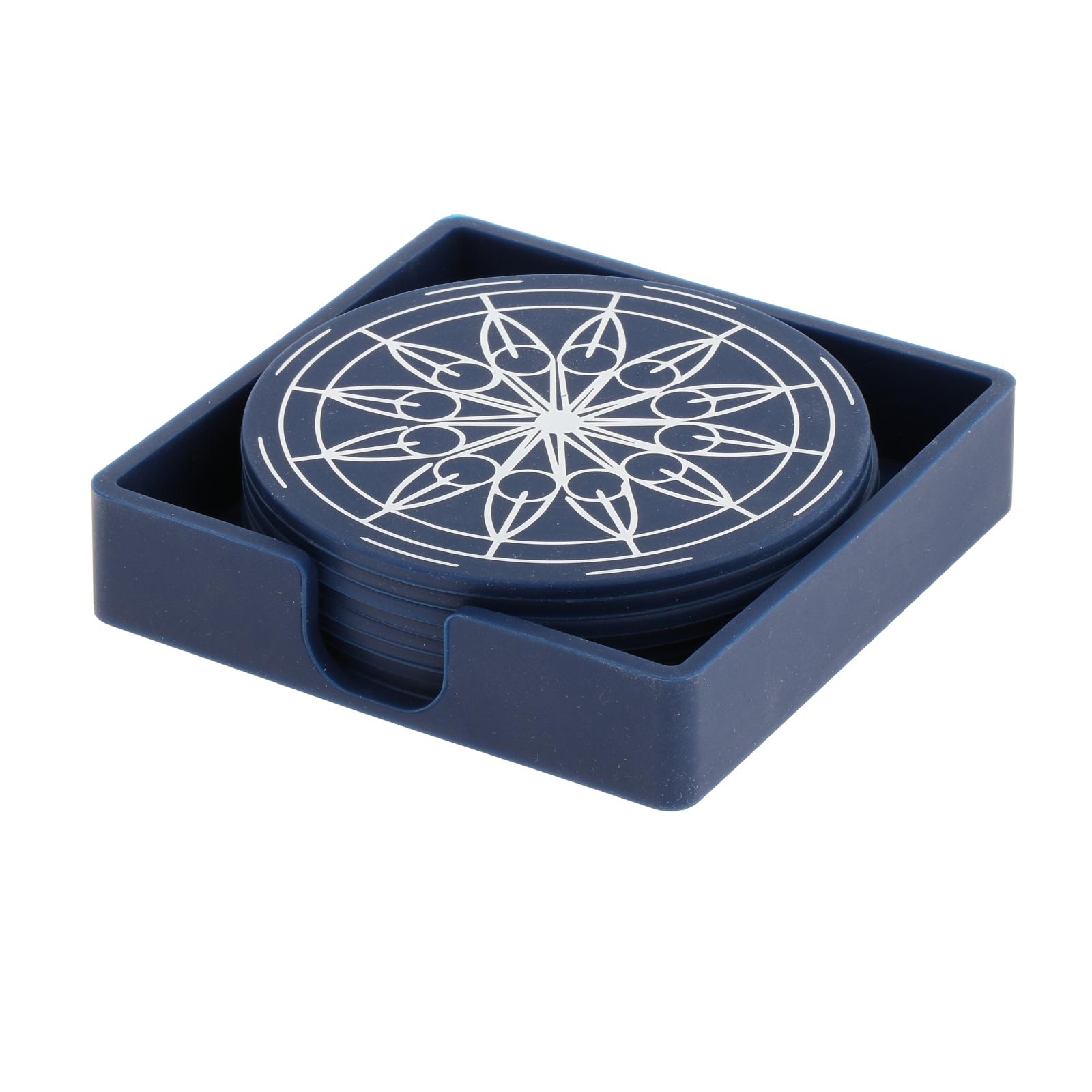 8piece Drinks Coasters Kitchen Cup Pads Coaster Holder Home Decoration