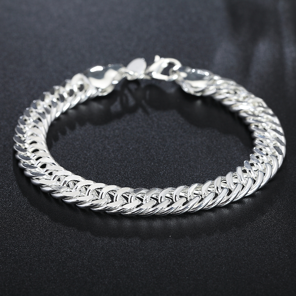 Heiße 925 Sterling Silber Armbänder 10 MM Ferrero wilde klassische Herrenkette für Frau Hochzeit Party Weihnachtsgeschenk Modeschmuck – Detail 1