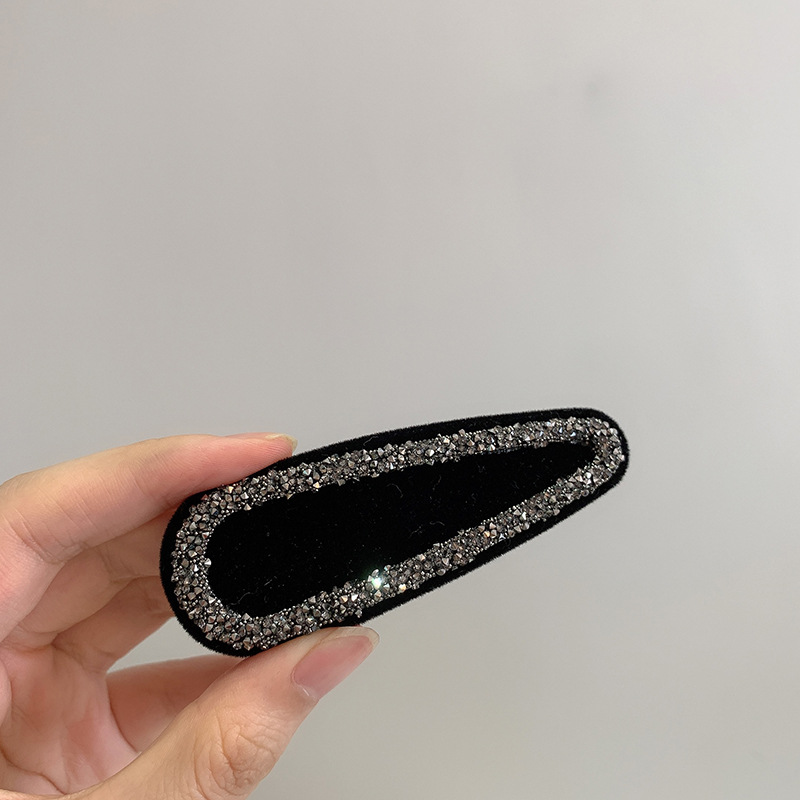 Retro Schwarz Samt Haarnadeln für Haarspangen Frauen Kristall Strass Perle Koreanische Weibliche Haar Clips Schmuck Mädchen Zubehör – Detail 14