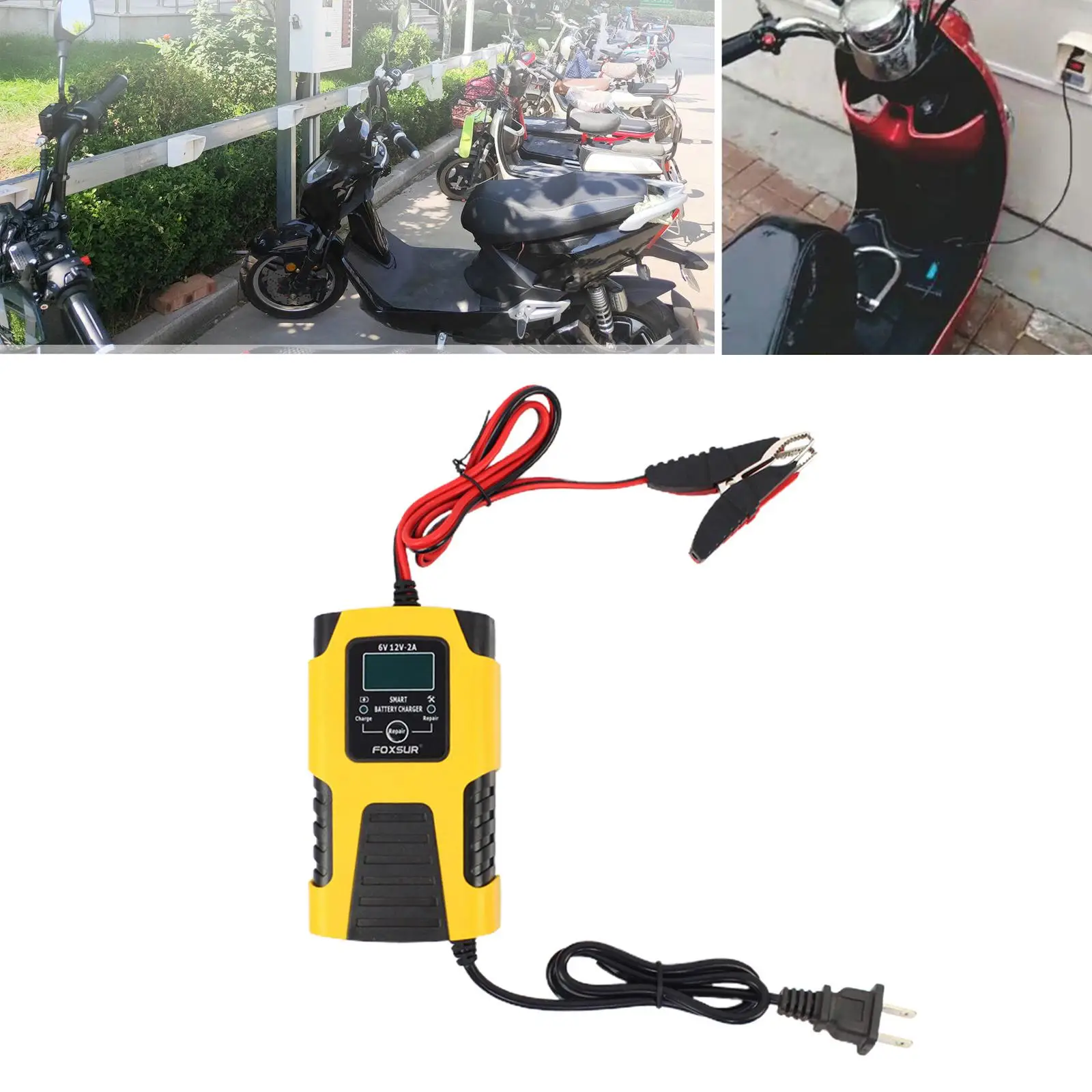 6V 12V Car Battery Charger for ATV Y ht Wet Dry Lead  id Batteries