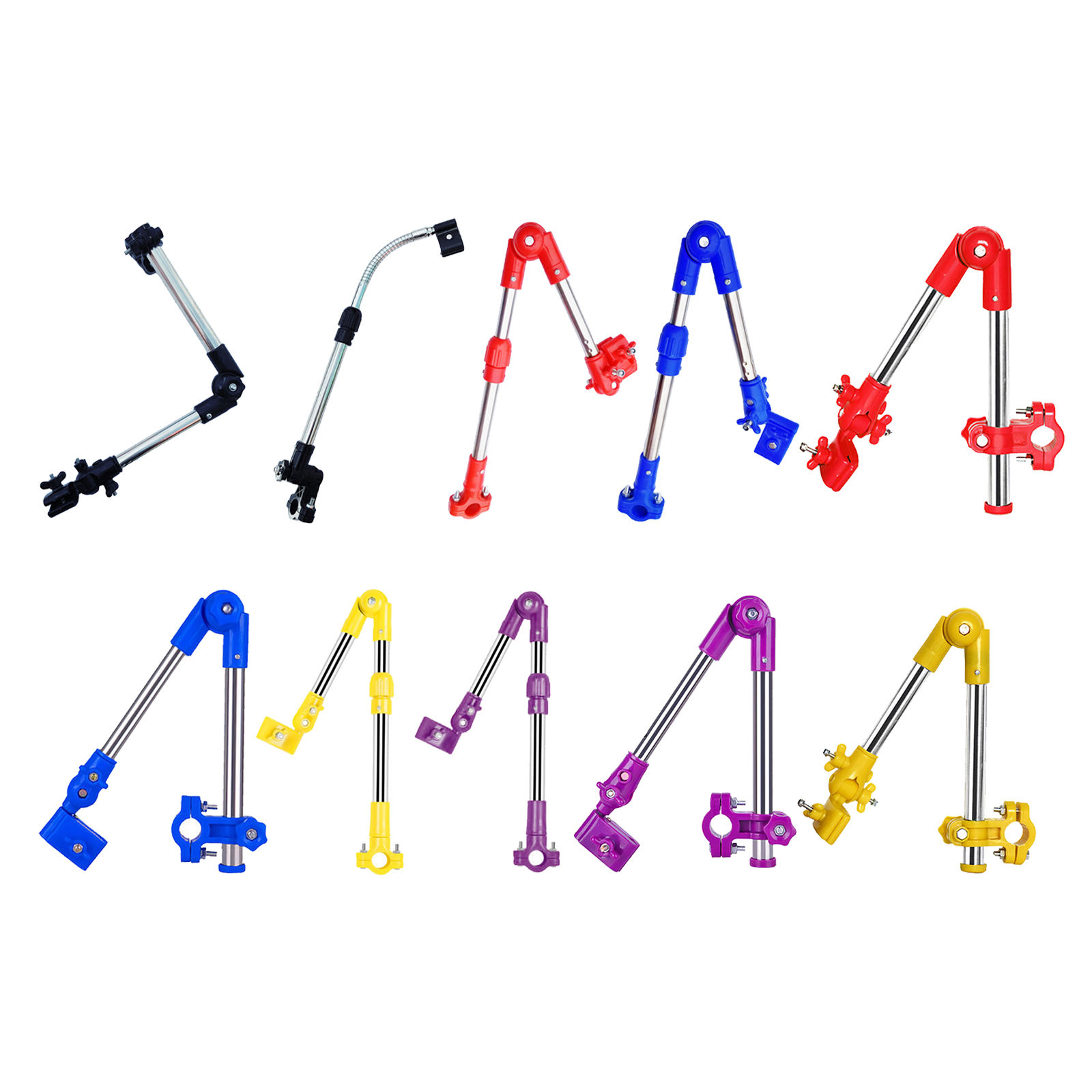 Stainless Steel Bicycle Umbrella Holder Umbrella Stand Wheelchair Stroller Folding Umbrella Easy To Install and Remove
