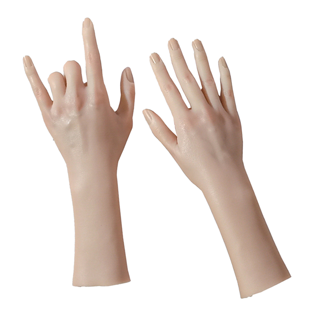 Relógio de Exibição Flexível Feminino Jóias Luva Manequim Falso Mãos 1 Par 5 Cheap Unhas postiças