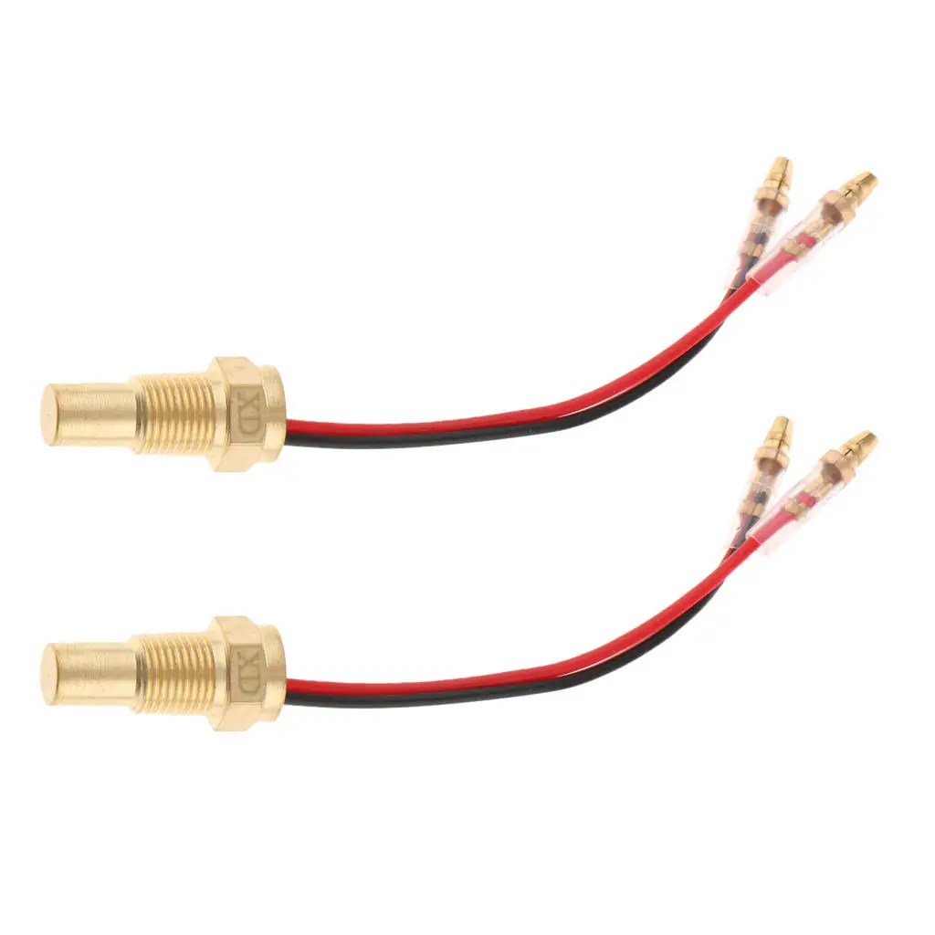 MagiDeal 2pcs 12V-24V Car ital Water Temp Temperature Sensor Head (10mm)