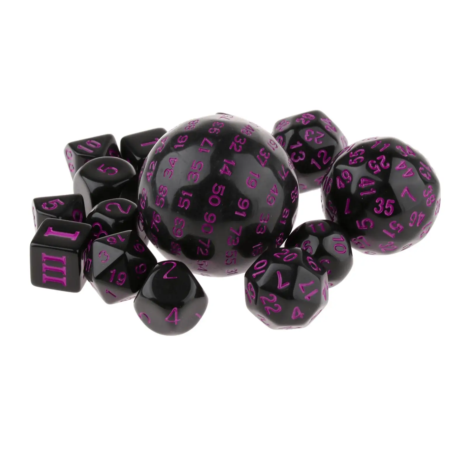 15Pcs Multi-sided Dice for MTG DND RPG Role Play Party Table Game Props