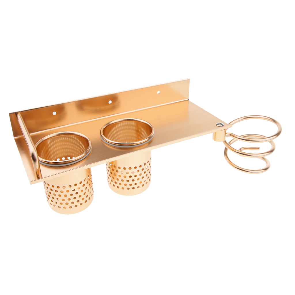 Wall Mount Hair Dryer Hanging Rack Organizer, Aluminum Hair Dryer Holder