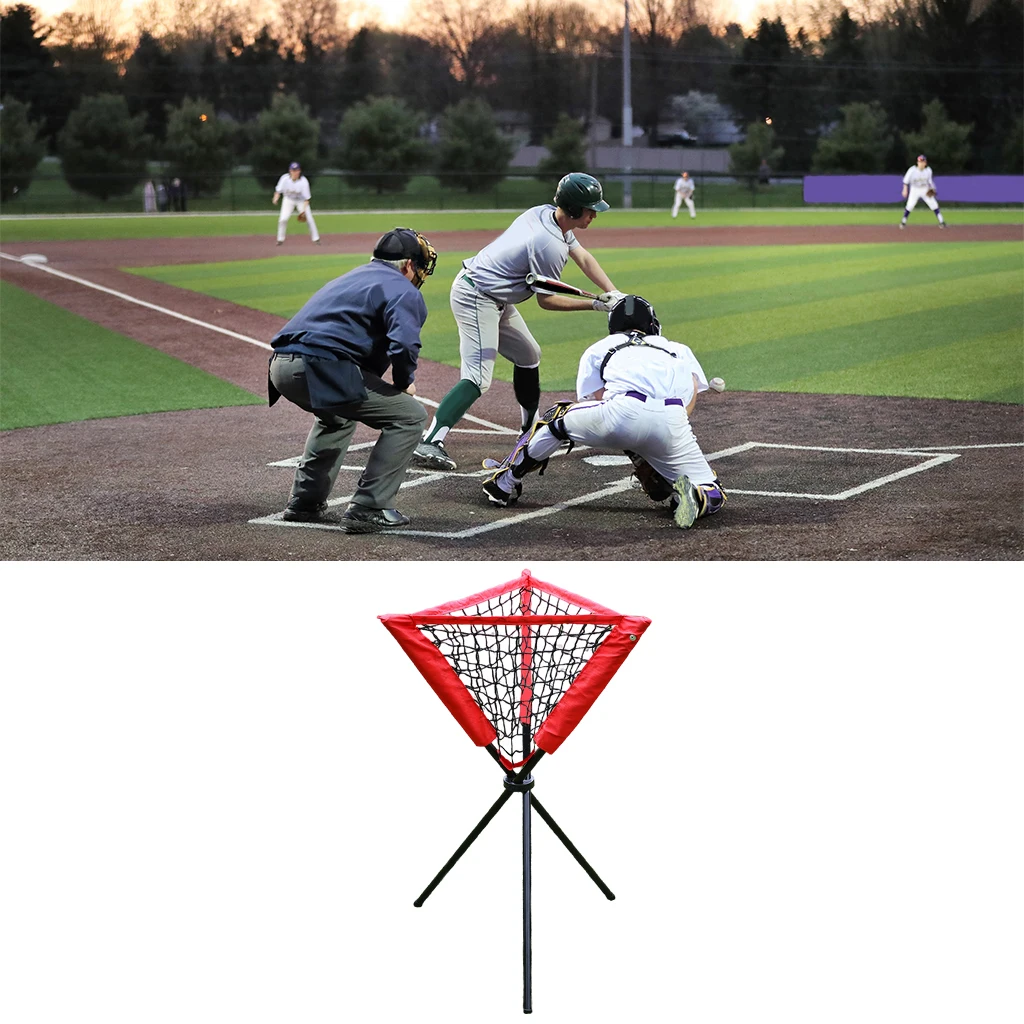 Portable Baseball Softball Ball Caddy Stand for Batting Pitching Training Ball with Carrying Bag