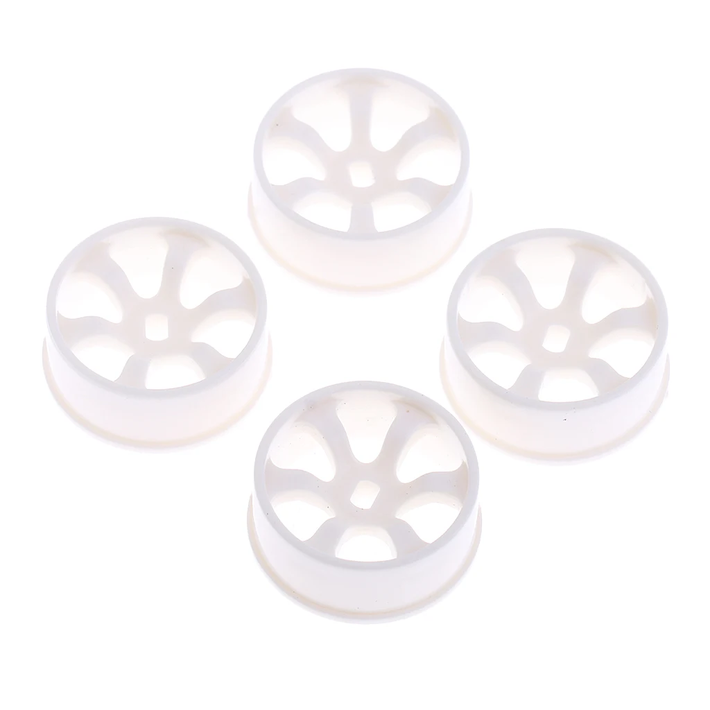 4Pcs 1/28 White RC Wheel Rims for WLtoys K969 K989 P929  Car DIY Accs