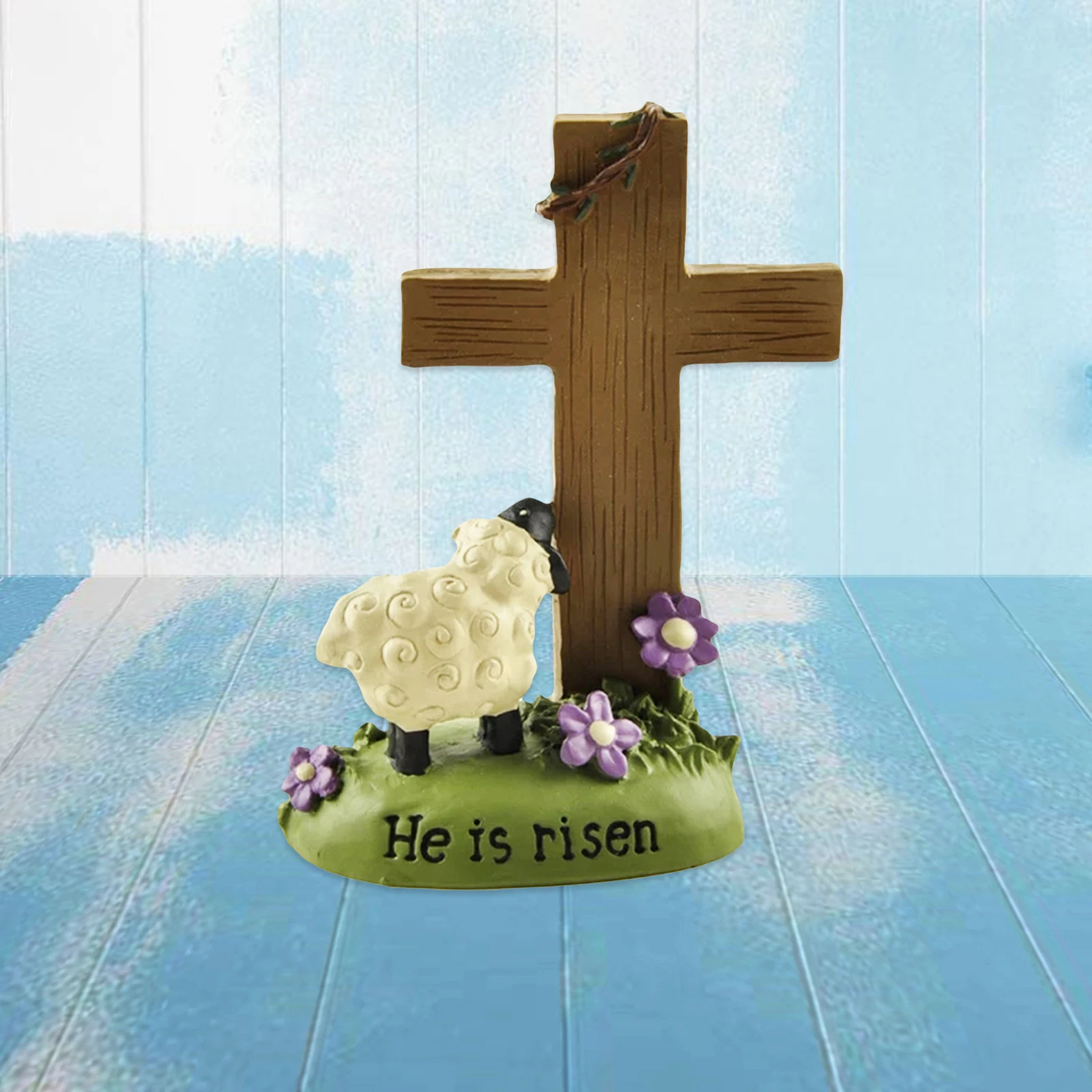 Resin Church Cross Decorative Ornaments Cross Decor Christian Gift Handcrafted Resin for Belivers