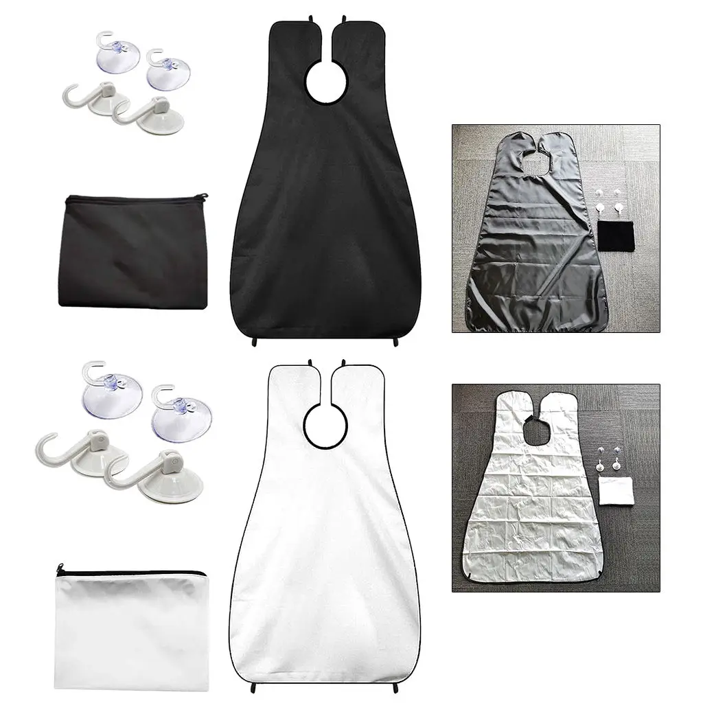 Waterproof Foldable Cutting Beard Apron Cape Cloth with 4pcs Suction Cups