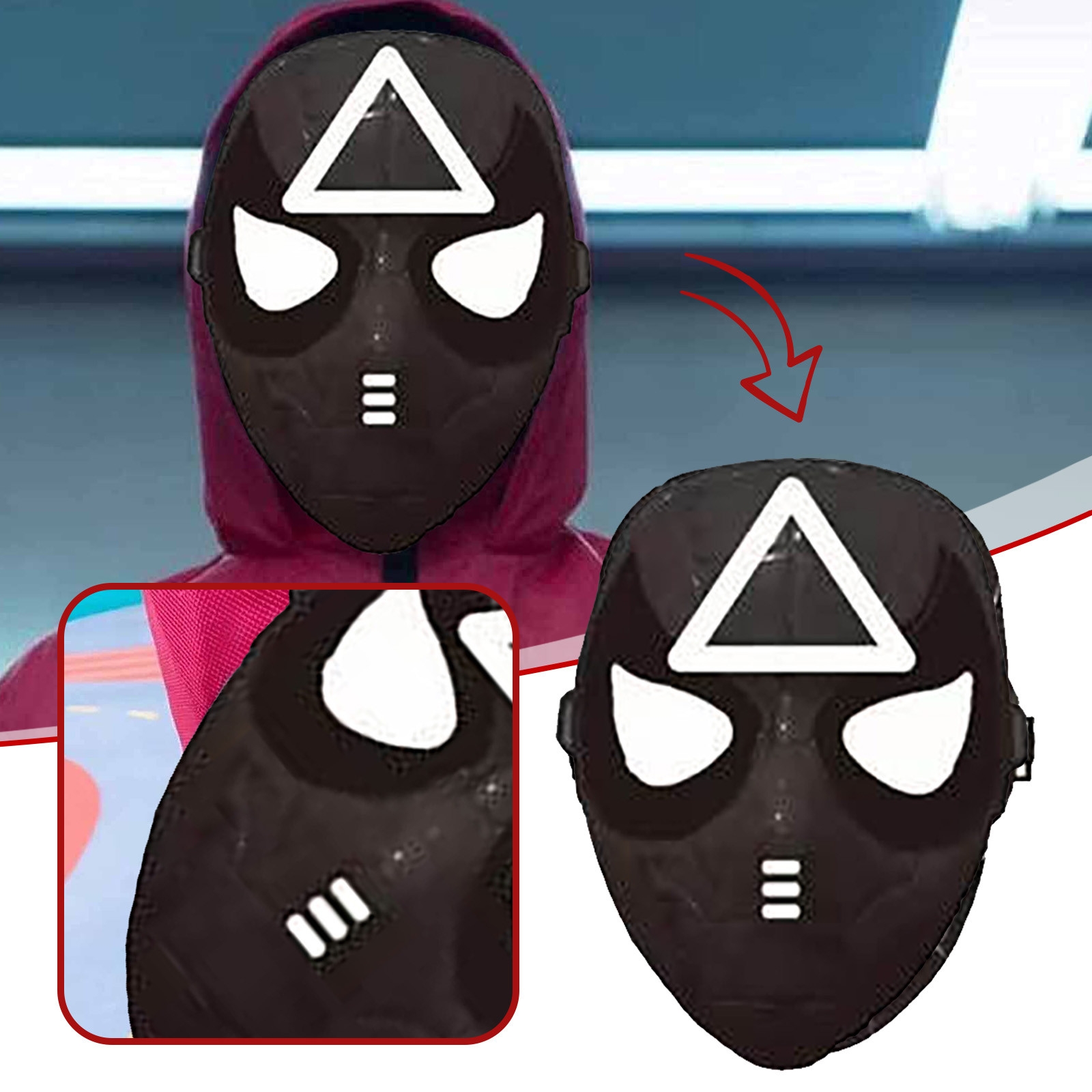 Korean TV Squid Game Mascarillas Masque Mouth Covering Role Play 