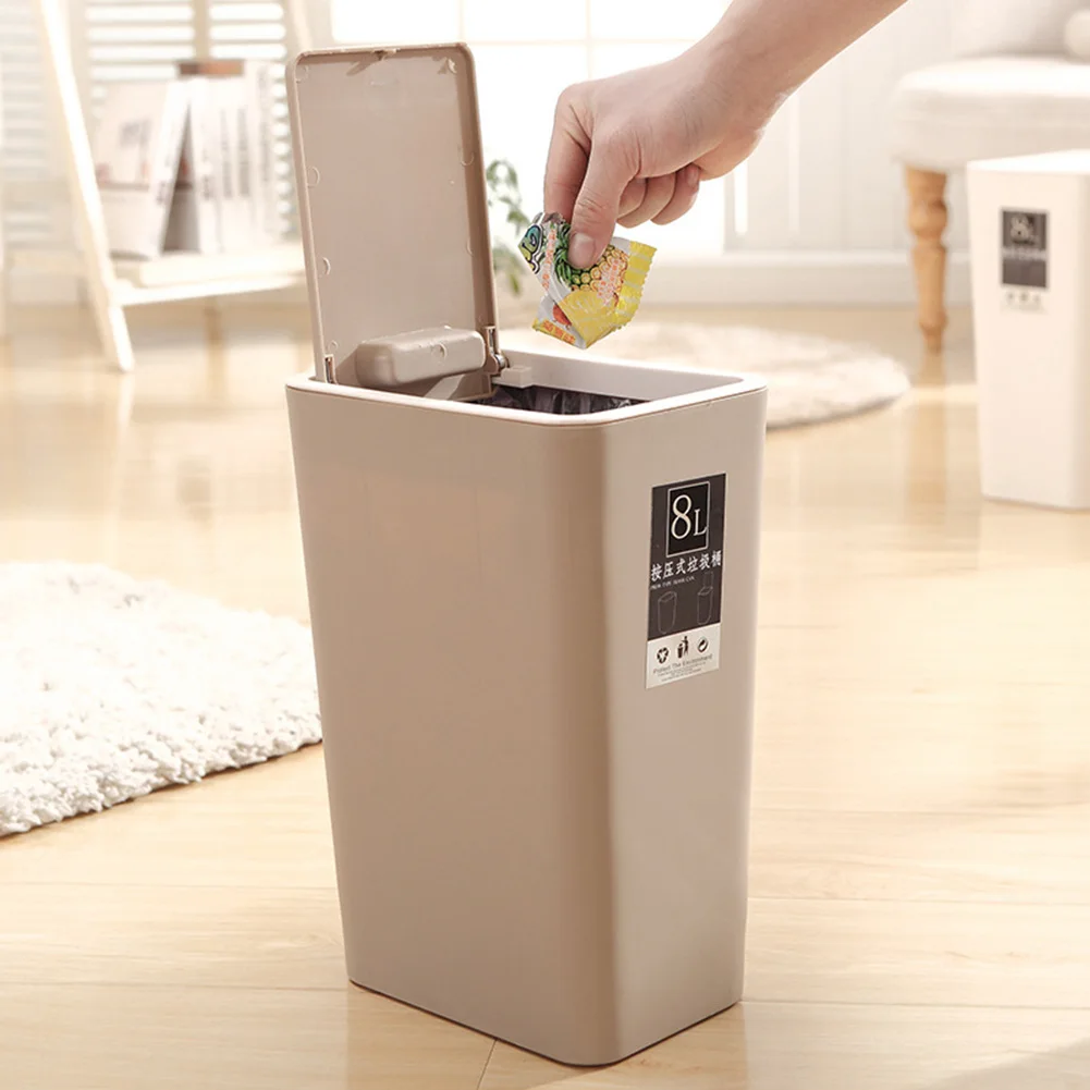 lixo bin lata para cozinha banheiro wc tipo estreito caixa de lixo sala estar cesta papel imprensa capa lixo