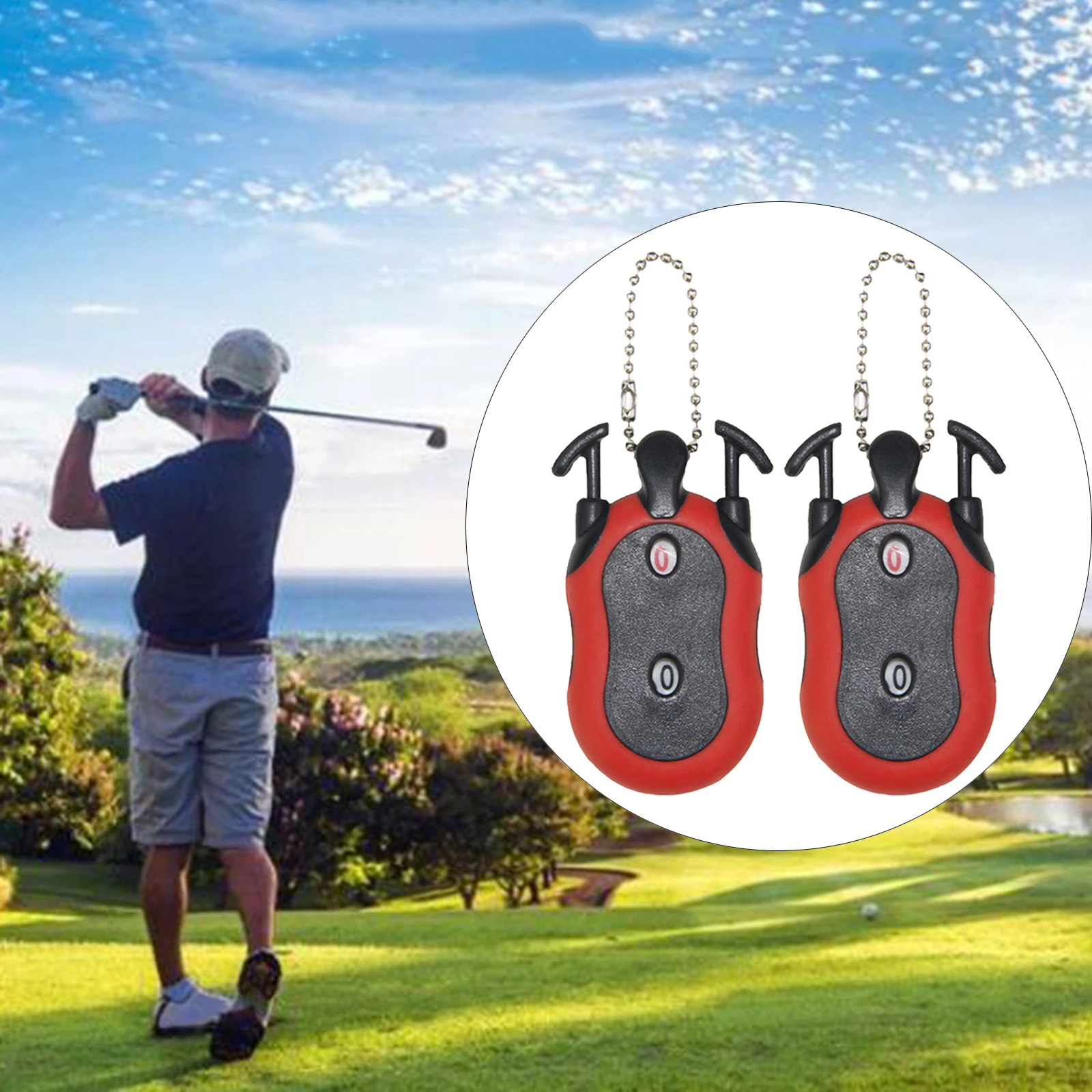 Dual Digits Scorer Golf Stroke Shot Putt Score Counter Outdoor Sports Accessory Simple Scoring System