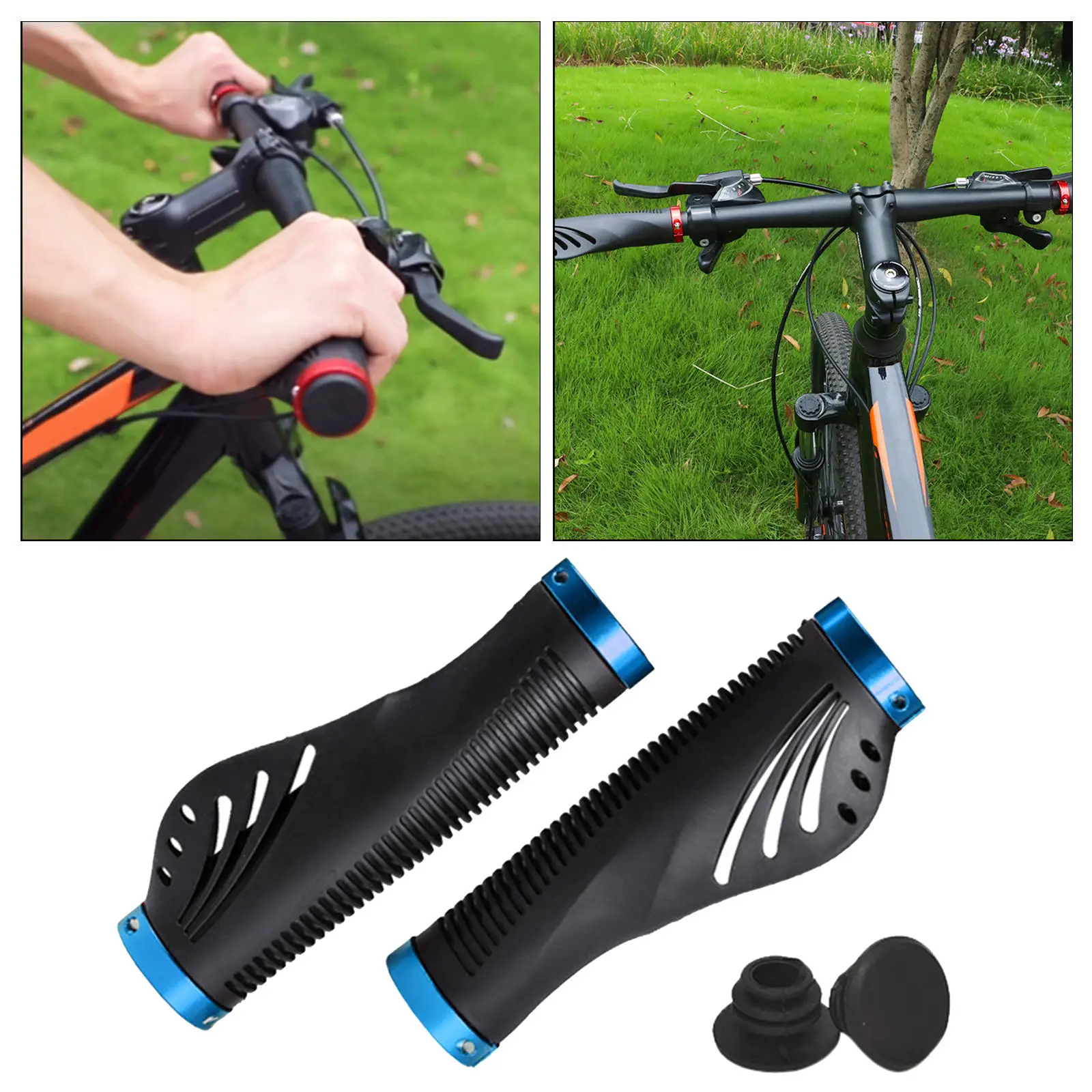 Bike Handlebar Grips Comfort TPR Bicycle Handle Bar Grip with Anti Slip Handle for MTB Road Mountain Bike