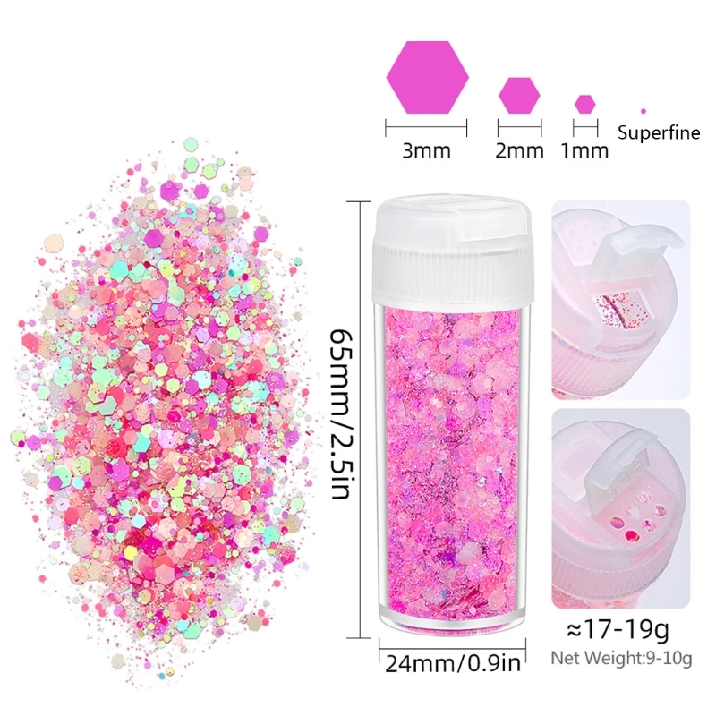 【オープニング大セール】 12 18 24 Color Shining Glitter Powder Sequins Epoxy Resin