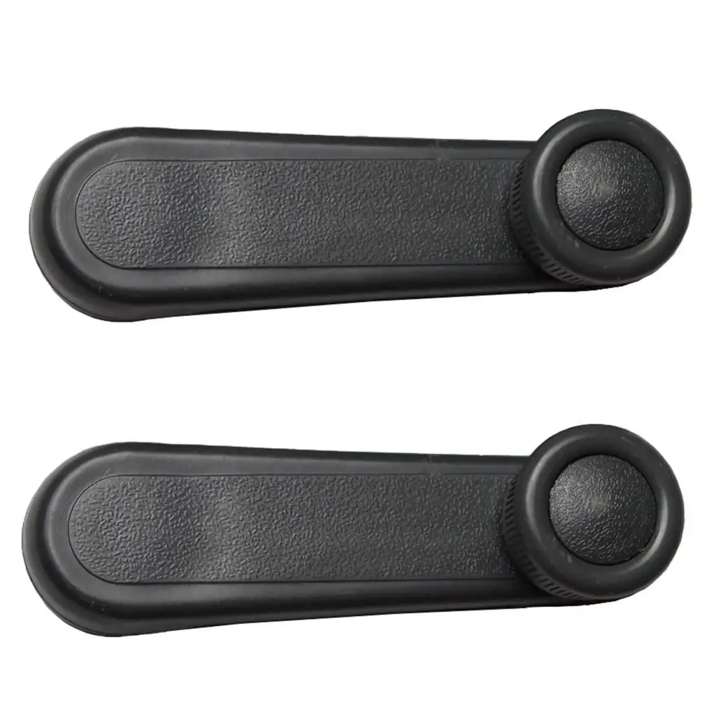 2pcs Black Plastic Front Door Window Winder Handle for Wuling 6371, 6376, Car Auto Vehicle Accessories