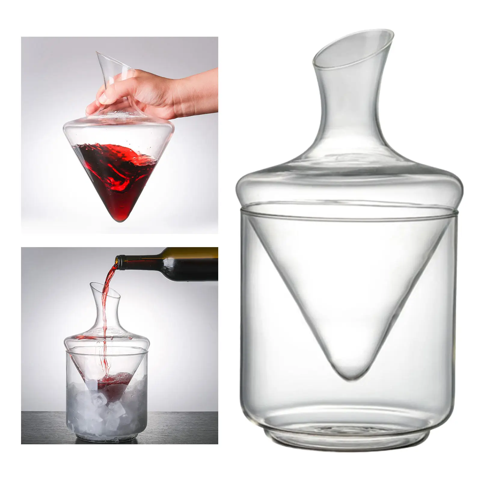 Wine Decanter Wine Bottle Jug Oblique Mouth Wine Cabinet Decoration Great Present for Family Friends