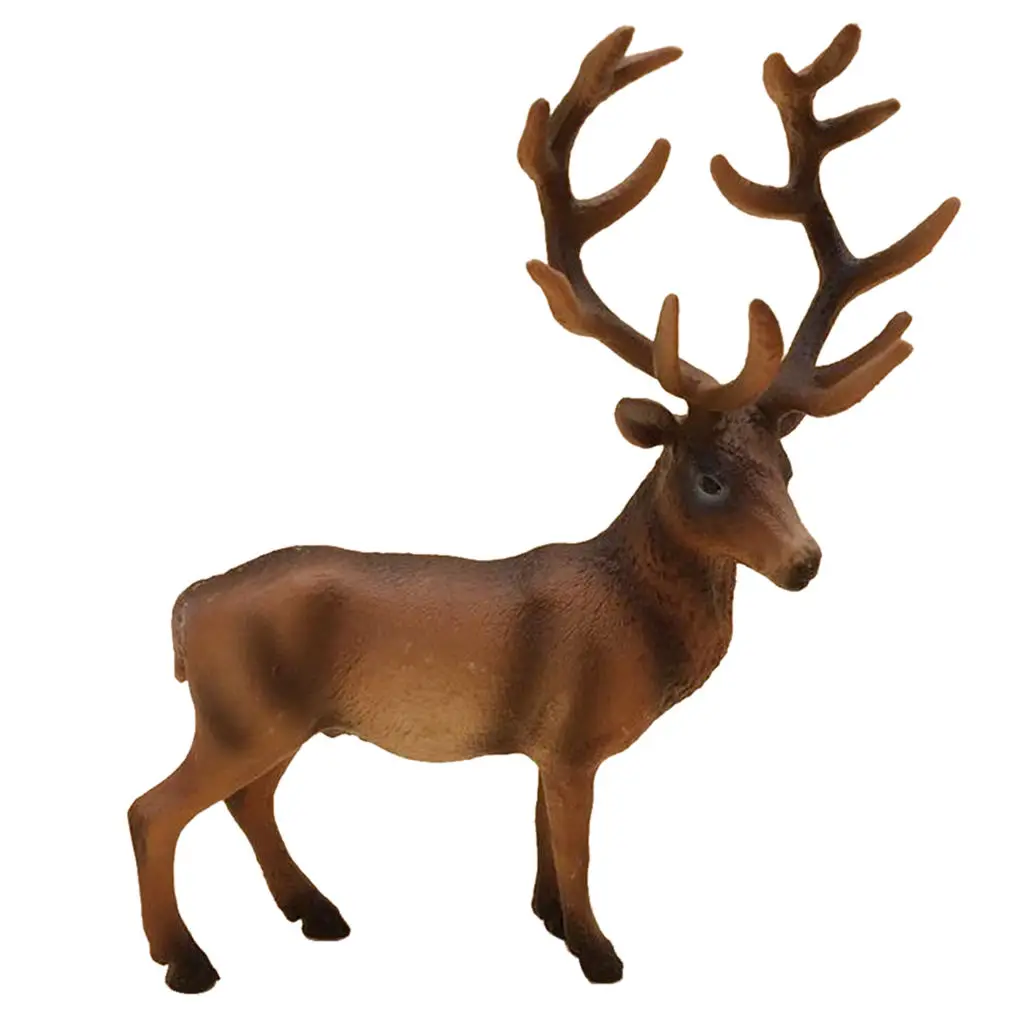 Simulation Reindeer Figurine Animal Reindeer PVC Figure Kids Gifts