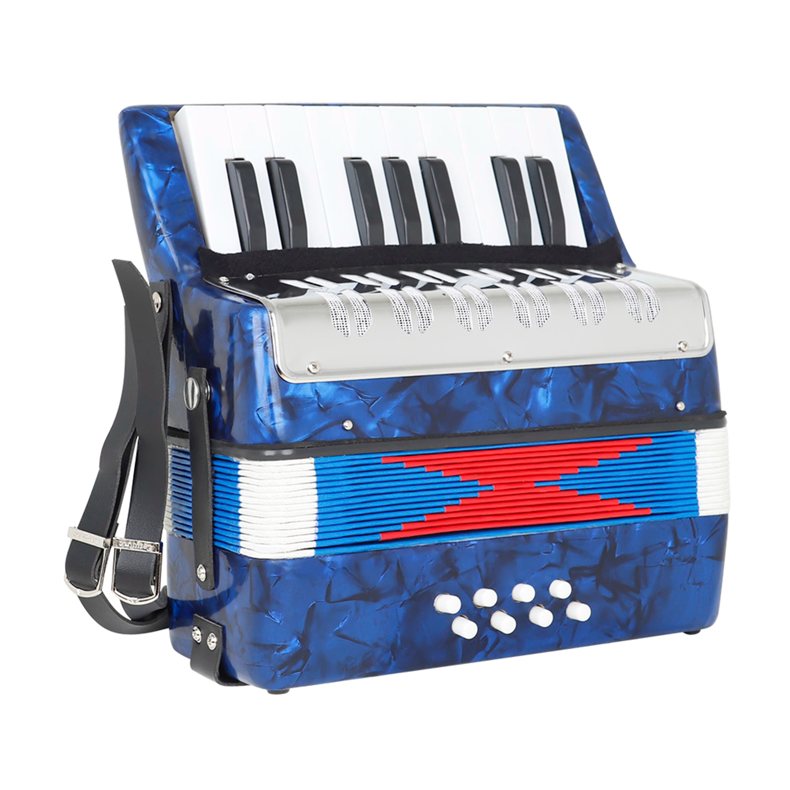 Professional 17 Key 8 Bass Piano Accordion Keyboard Instrument for Performance