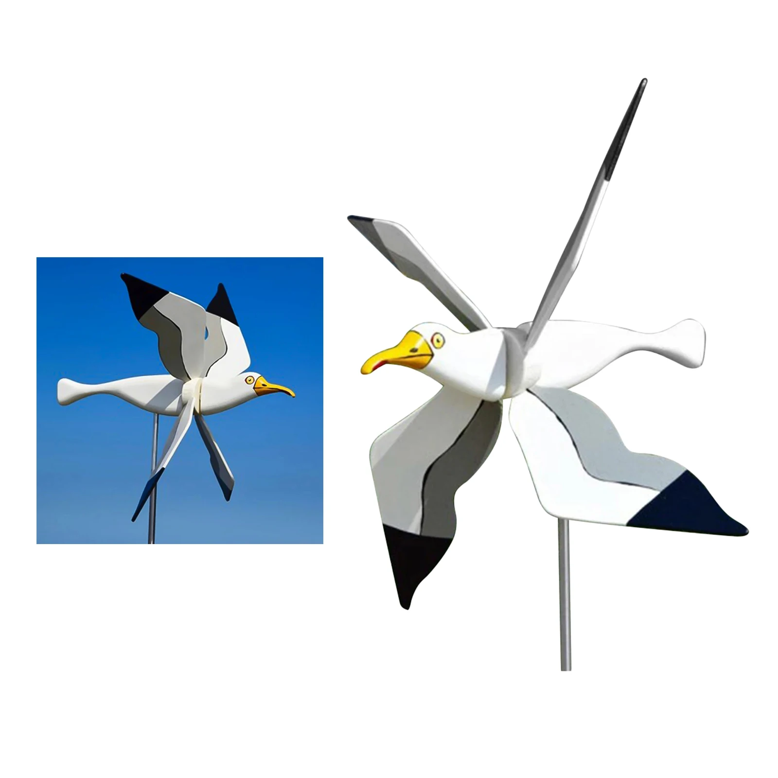 Funny Whirligig  Series Windmill Ornaments Seagull Windmill Holiday Gift Garden Decoration