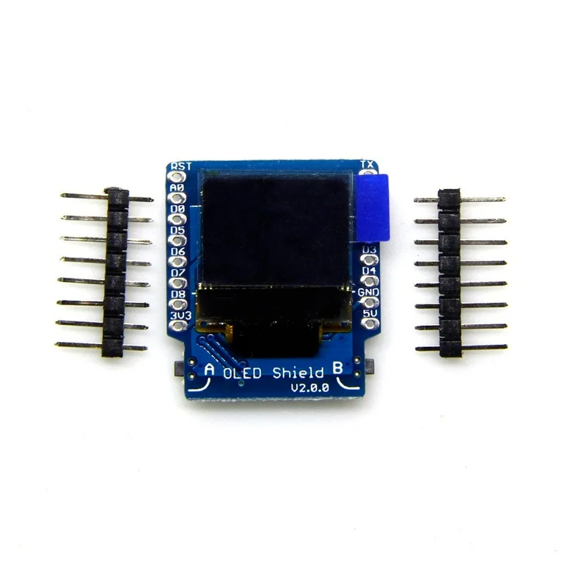 D1 Mini OLED Shield V2.0.0 - 0.66 Inch 64x48 IIC I2C Two Button Development Board Description Image.This Product Can Be Found With The Tag Names Computer Cables Connecting, Computer Peripherals, Mini oled shield, PC Hardware Cables Adapters