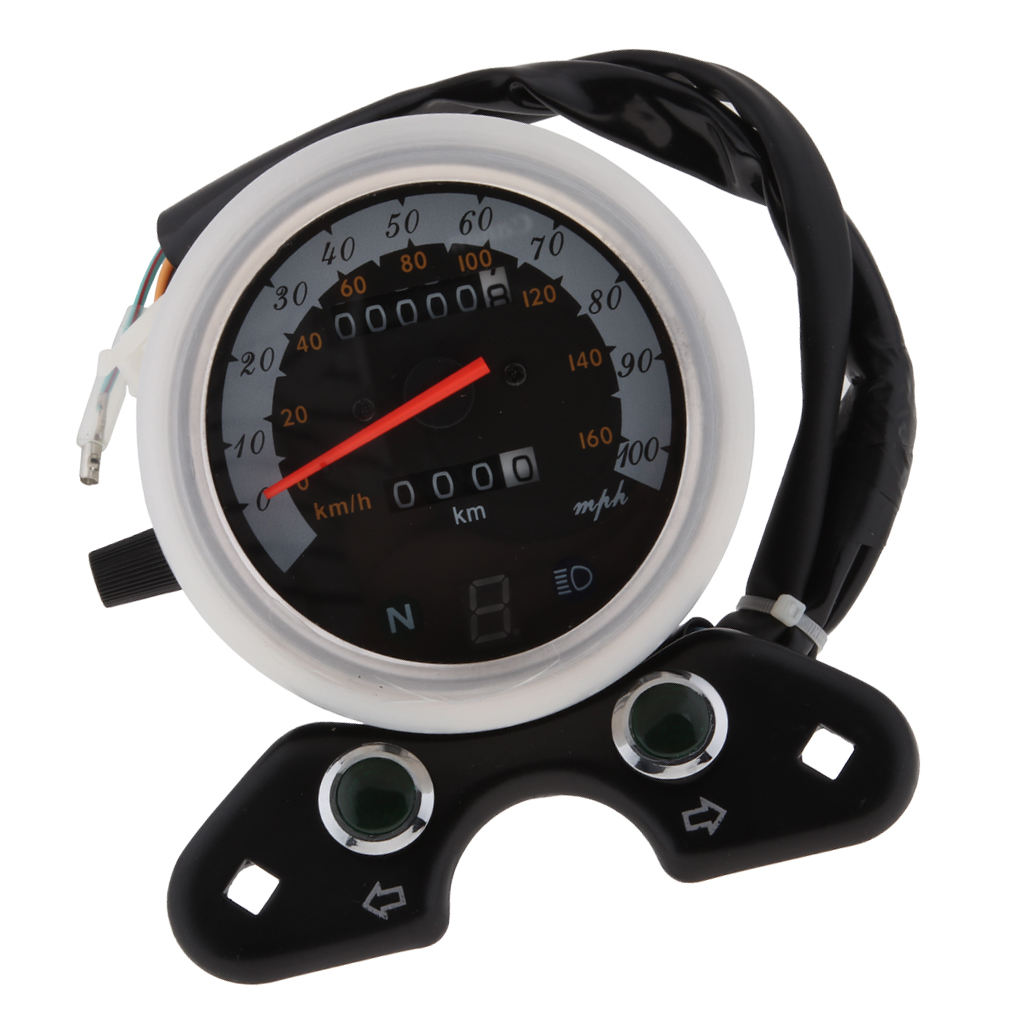 Motorcycle Odometer Speedometer Gear Digital Guage Backlight For  CG125