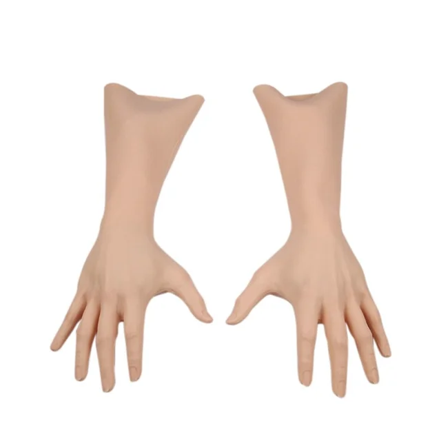 WellieSTR 1 Pair Artificial Skin Female Hand Mannequin Silicone |Gloves for  Cosplay,Realistice Woman's Skin Gloves,Artificial Skin Lifelike Fake Hands