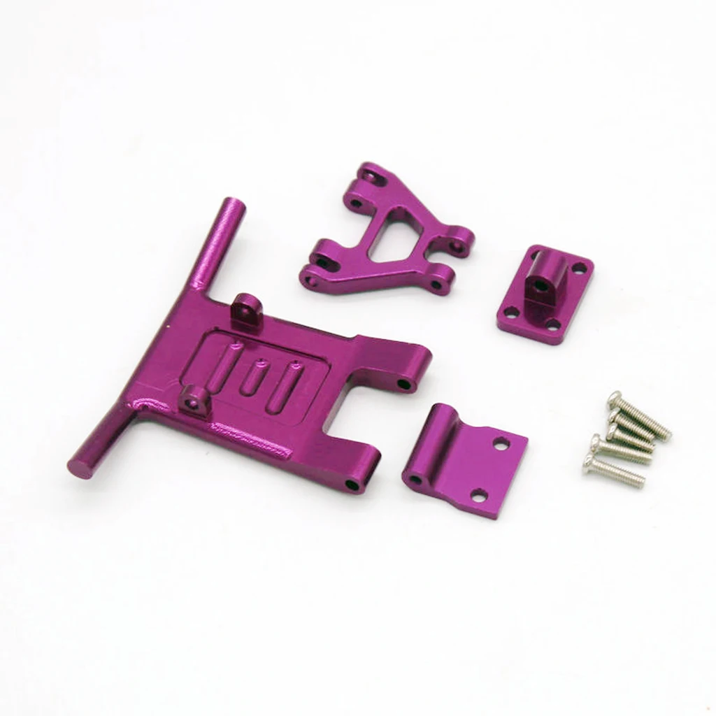 RC Aluminum Alloy Front Protector & Bumper Set for Wltoys 124016 124018 1/14 144001 Tracked Car Truck Parts