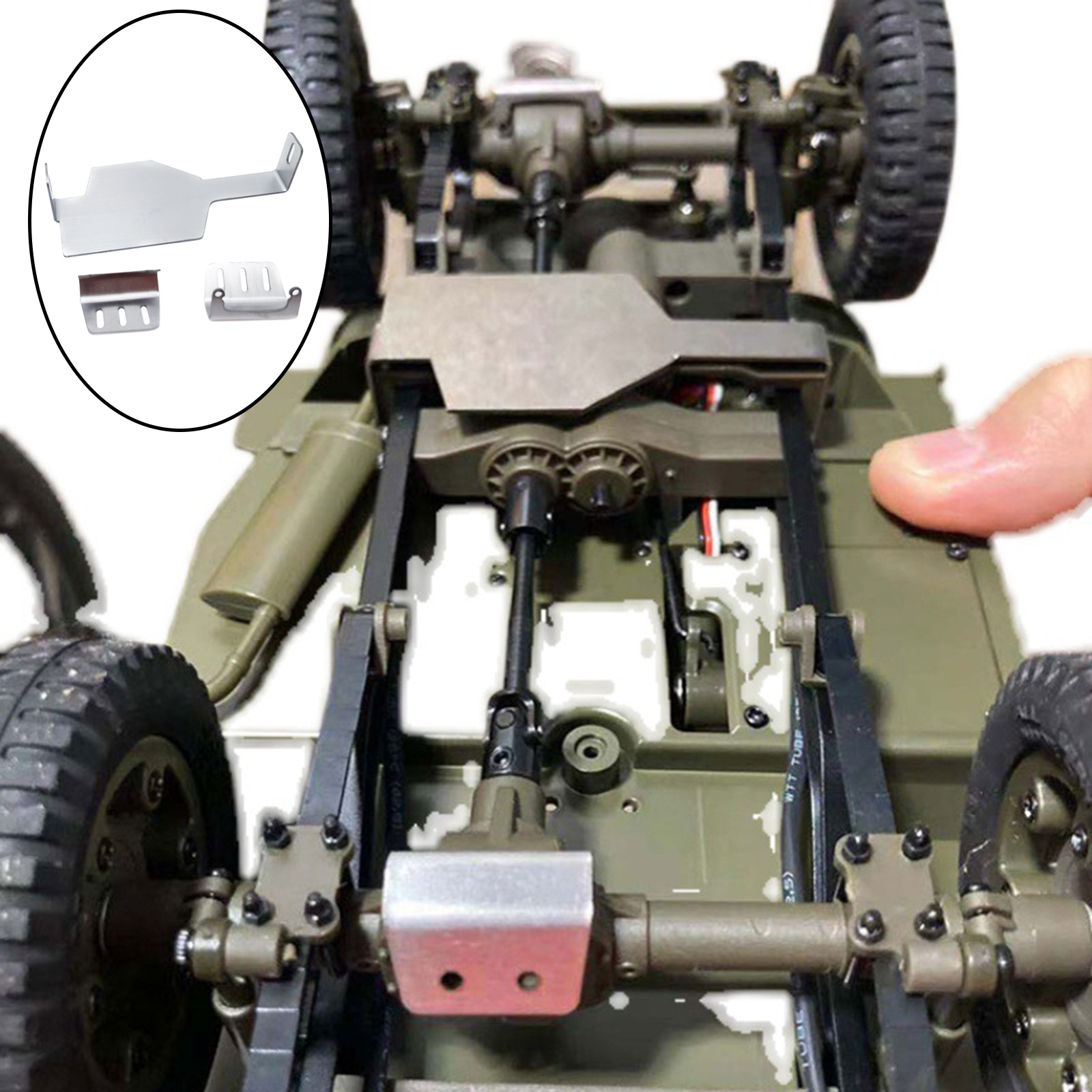 Chassis Armor Guard Plate for FMS ROCHOBBY 1941 Willys Jeep DIY Accessory