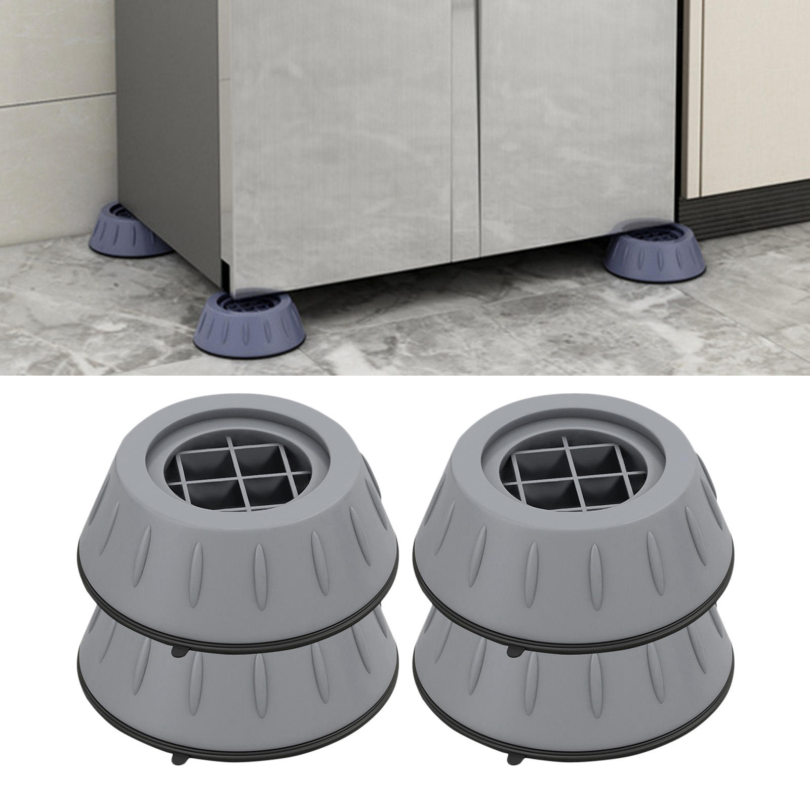 4Pack Anti Vibration Pads Noise-Reducing Anti Slip Stop Shaking Prevent Moving Anti-Walk Dryer & Washer Vibration Pads