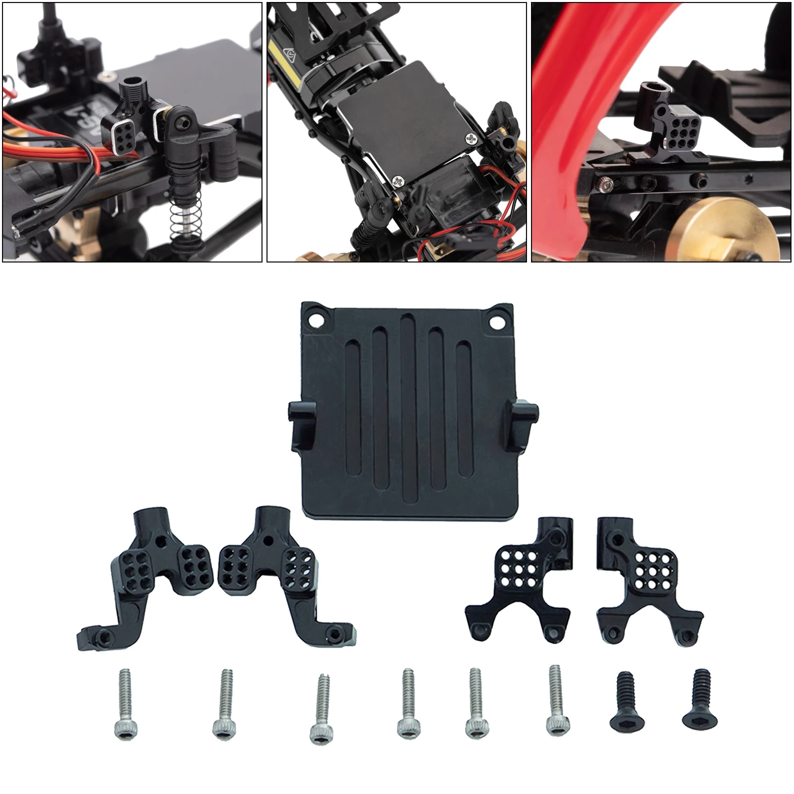 4pcs RC Metal Front Rear Shock Tower Mount for Axial SCX24 AXI00001 DIY Accs