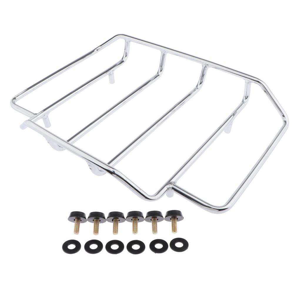 Motorcycle Rear Seat Luggage Rack, Support Shelf For 1984-2017 Harley Touring -King, Chopped
