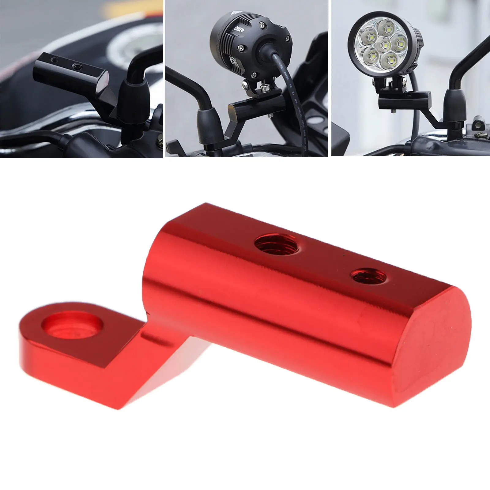  Motorcycle Rearview Mirror Expander Bracket Adapter Holder Mount