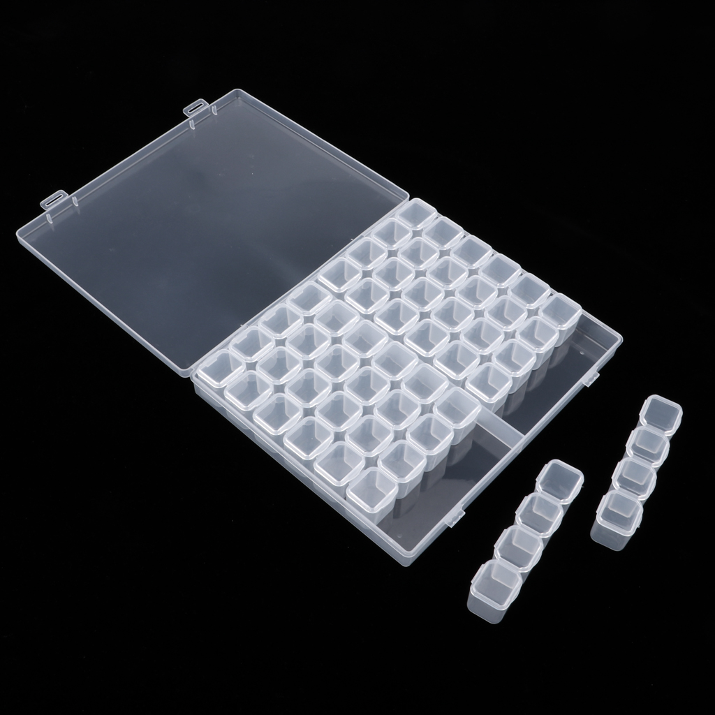 56 Grids Jewelry Dividers Box Organizer Adjustable Clear Plastic Bead Case