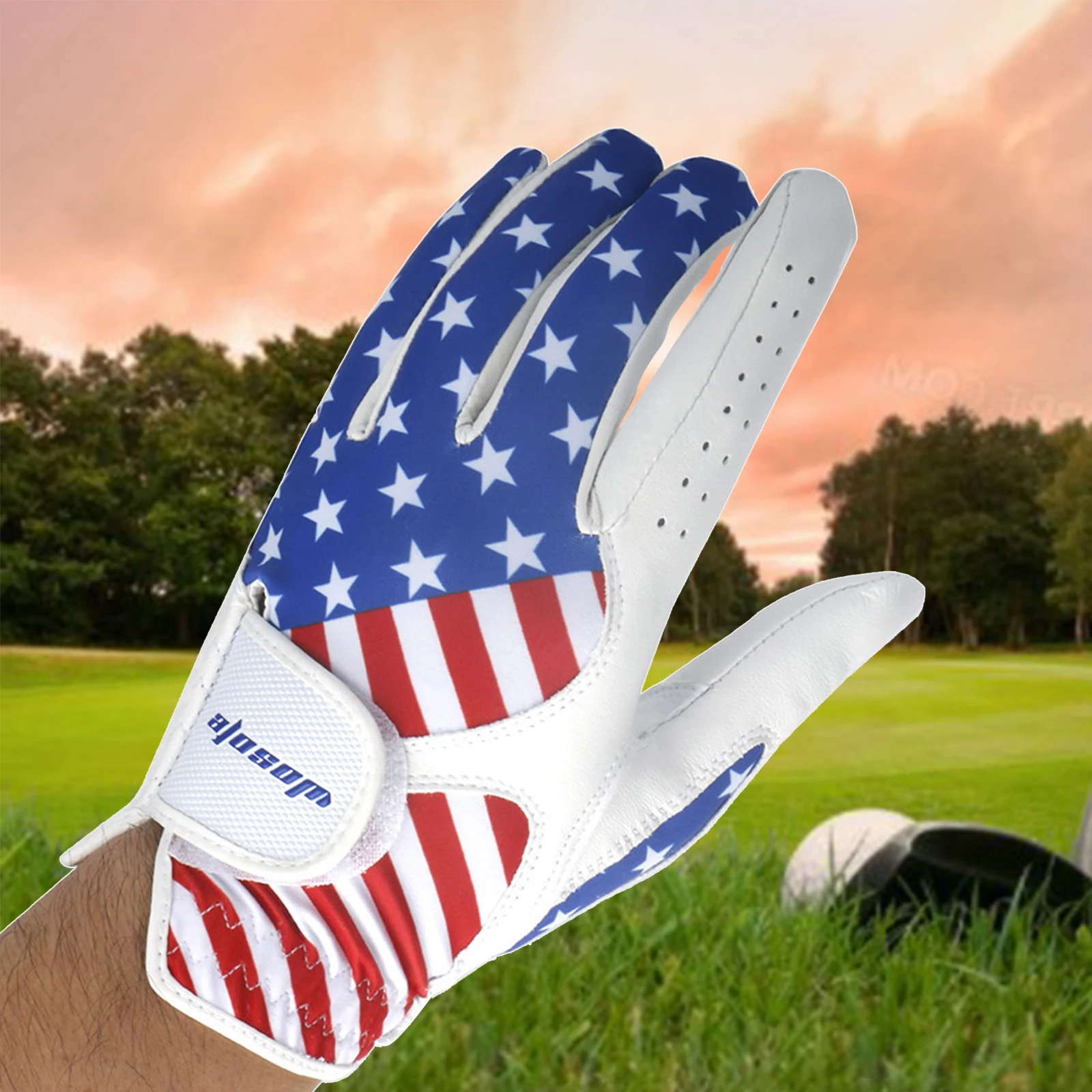 Golf Gloves Soft Left Hand Comfortable Durable Breathable Wear-Resistant On-Slip Single Golf Mittens for Outdoor Sports