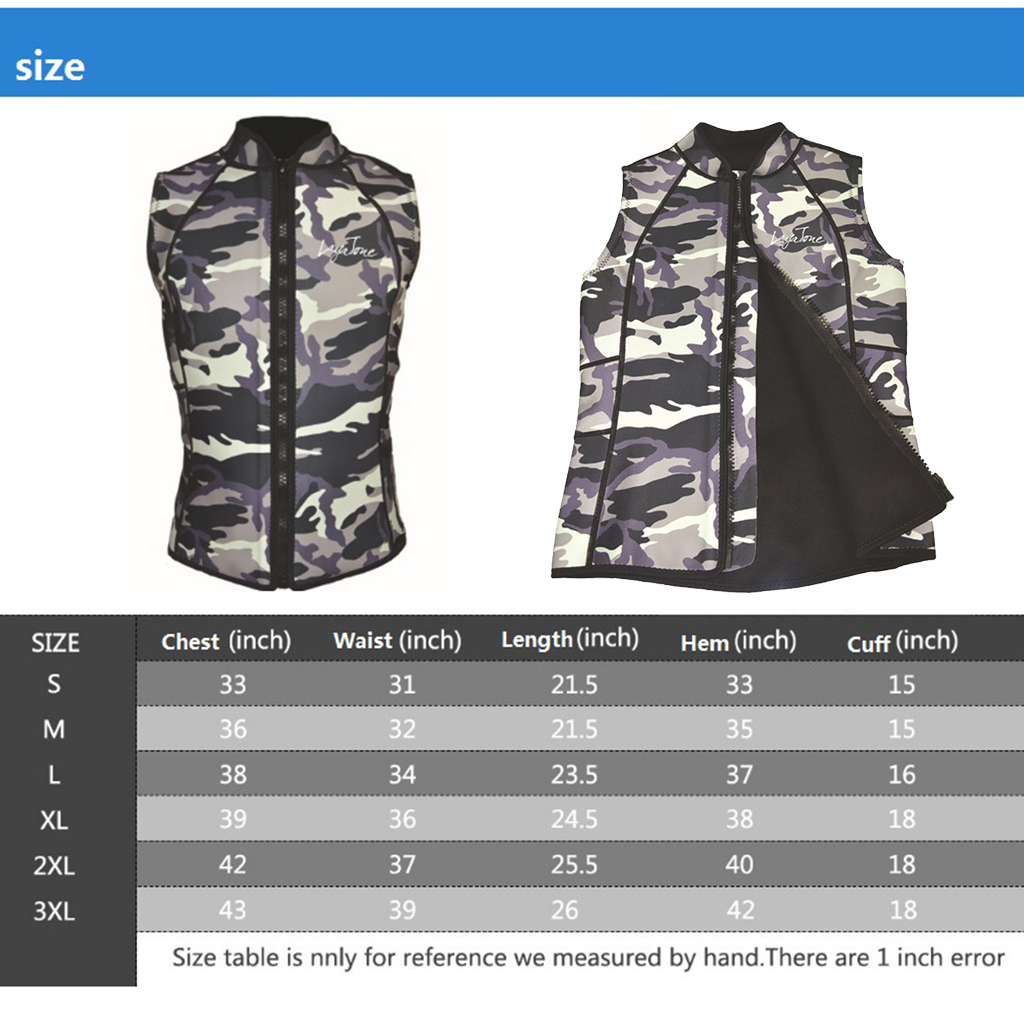 MagiDeal Dive Surfing Vest Adults Swimming Zipper Sleeveless Wet Suits Tops
