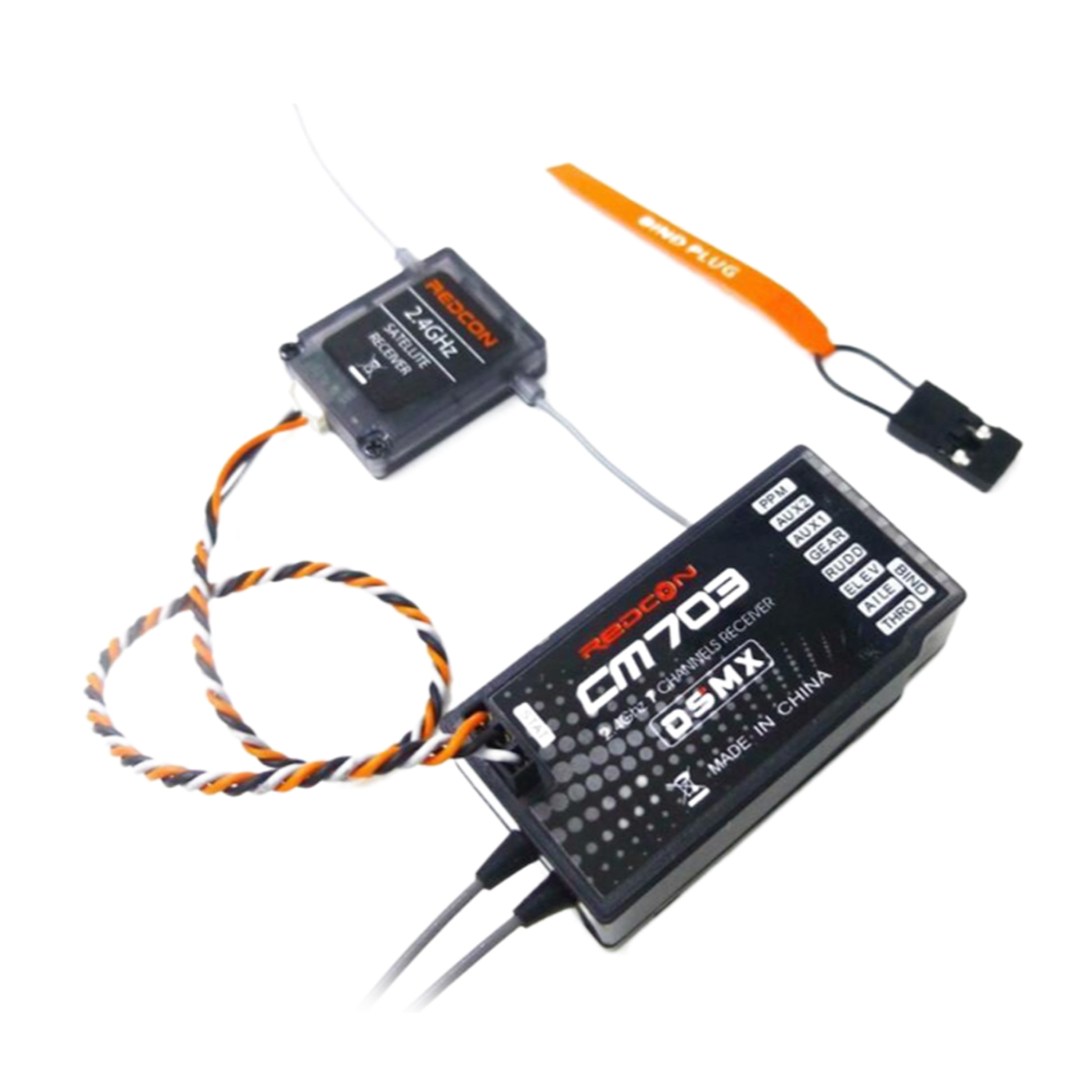 7CH CM703 DSM2/DSM-X Receiver PPM/PWM for Radio Controller DX6I DX9 DEVO10