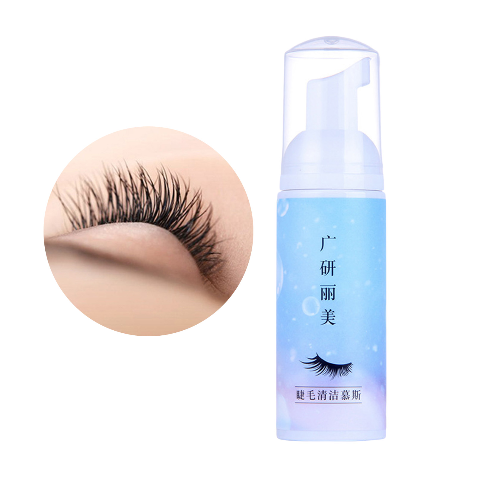 Eyelash Extension Shampoo Foam Cleanser Nourishing Formula for Home use