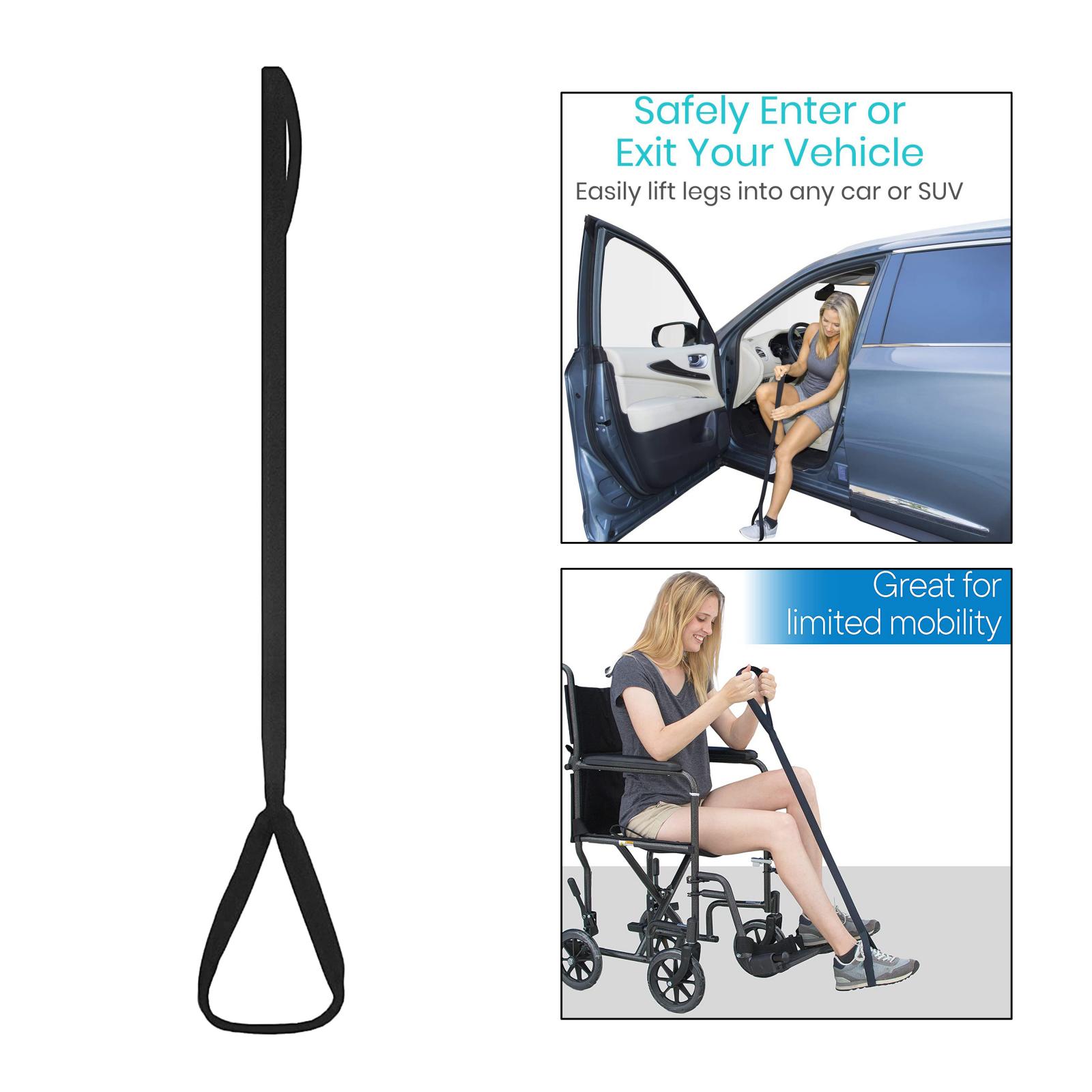 Leg Lifter Strap Rigid Foot Loop Hand Grip for Adult Senior Elderly Handicap