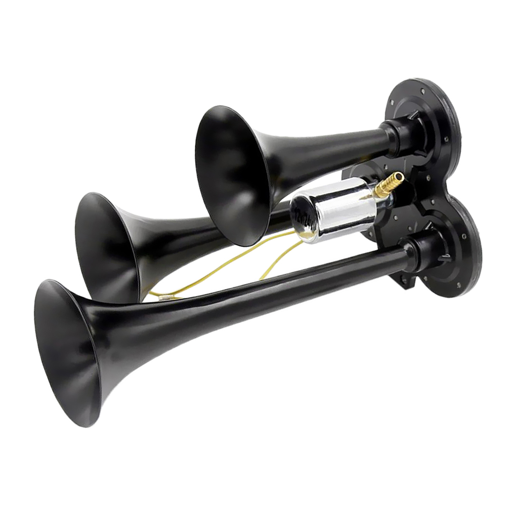 Triple Train Air Horn with Electric Solenoid for Trucks - Super Loud 150db