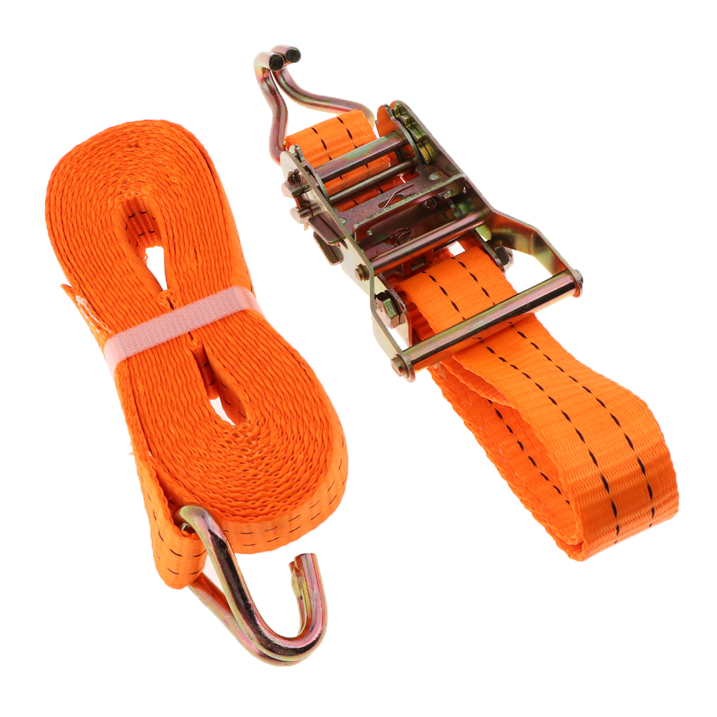Car Luggage Tensioner with Screw Multifunctional Ratchet Tie Down Nylon Strap 6m