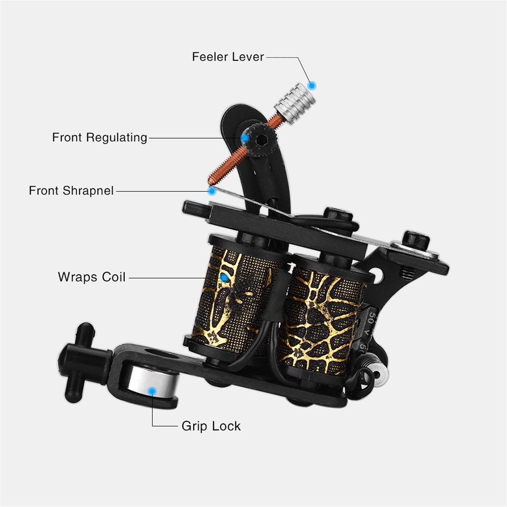 Metal Coils Tattoo Machine Straight Shader Circle Liner for Tattoos & Body Art