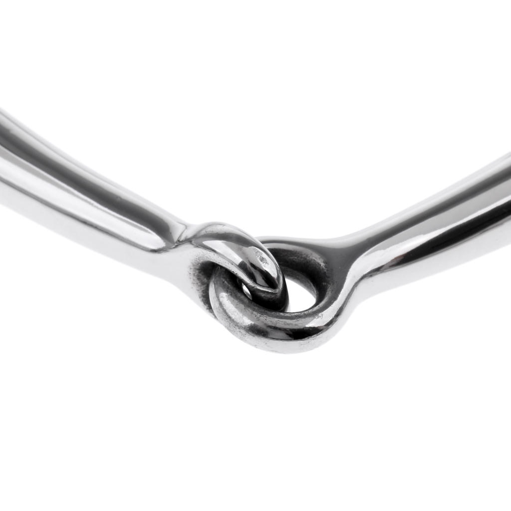 5`` Sturdy Polished Horse Bit With Curb Chain and Curb Hooks Snaffle Pelham