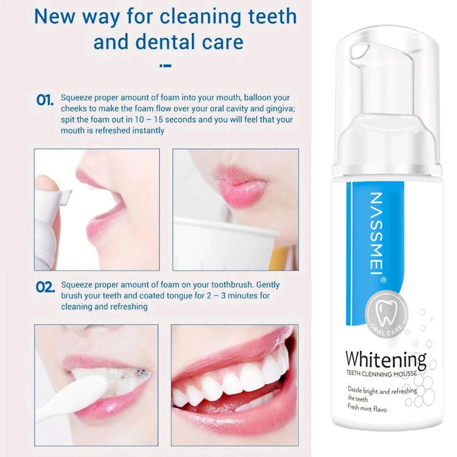 60ml Natural Tooth Whitening Toothpaste Gum Repair Ultra-fine